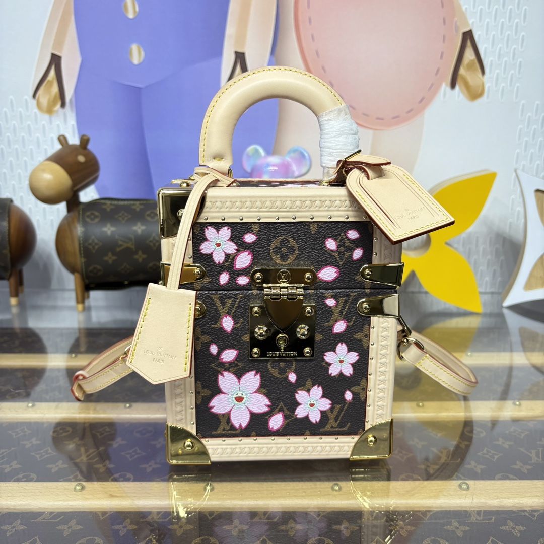 Bagsaaa M14173 LV x TM Camera Box Sakura Brown - 21.5cm