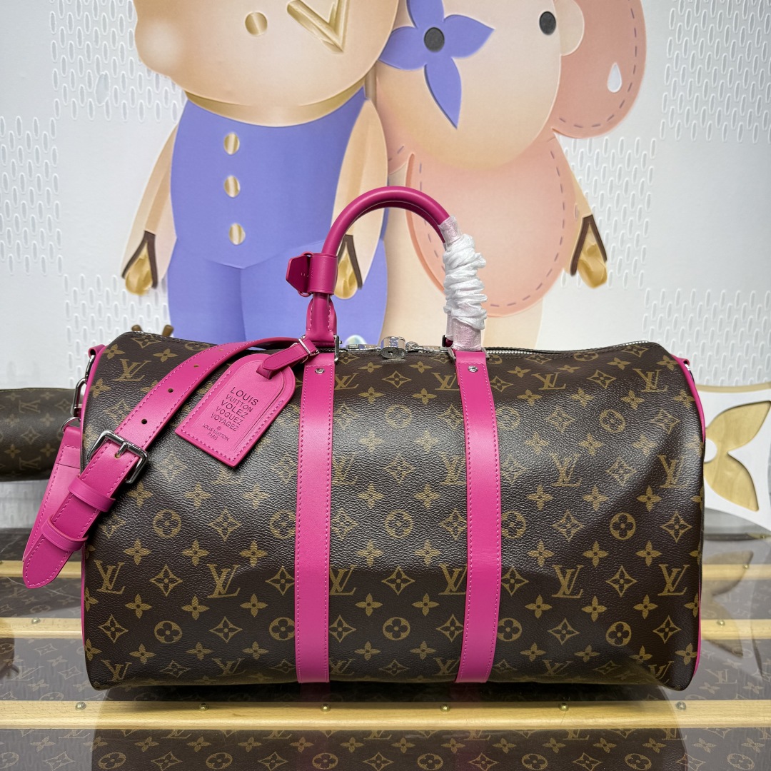Bagsaaa LV M13807 Keepall Bandoulière 45 Pondichery Pink - 45cm
