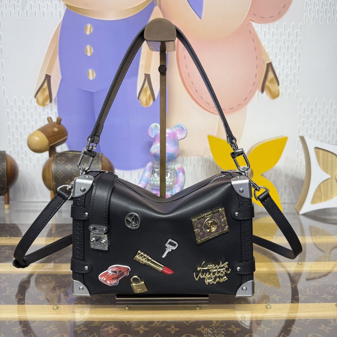 Bagsaaa LV M25568 Side Trunk MM Black - 23.5cm