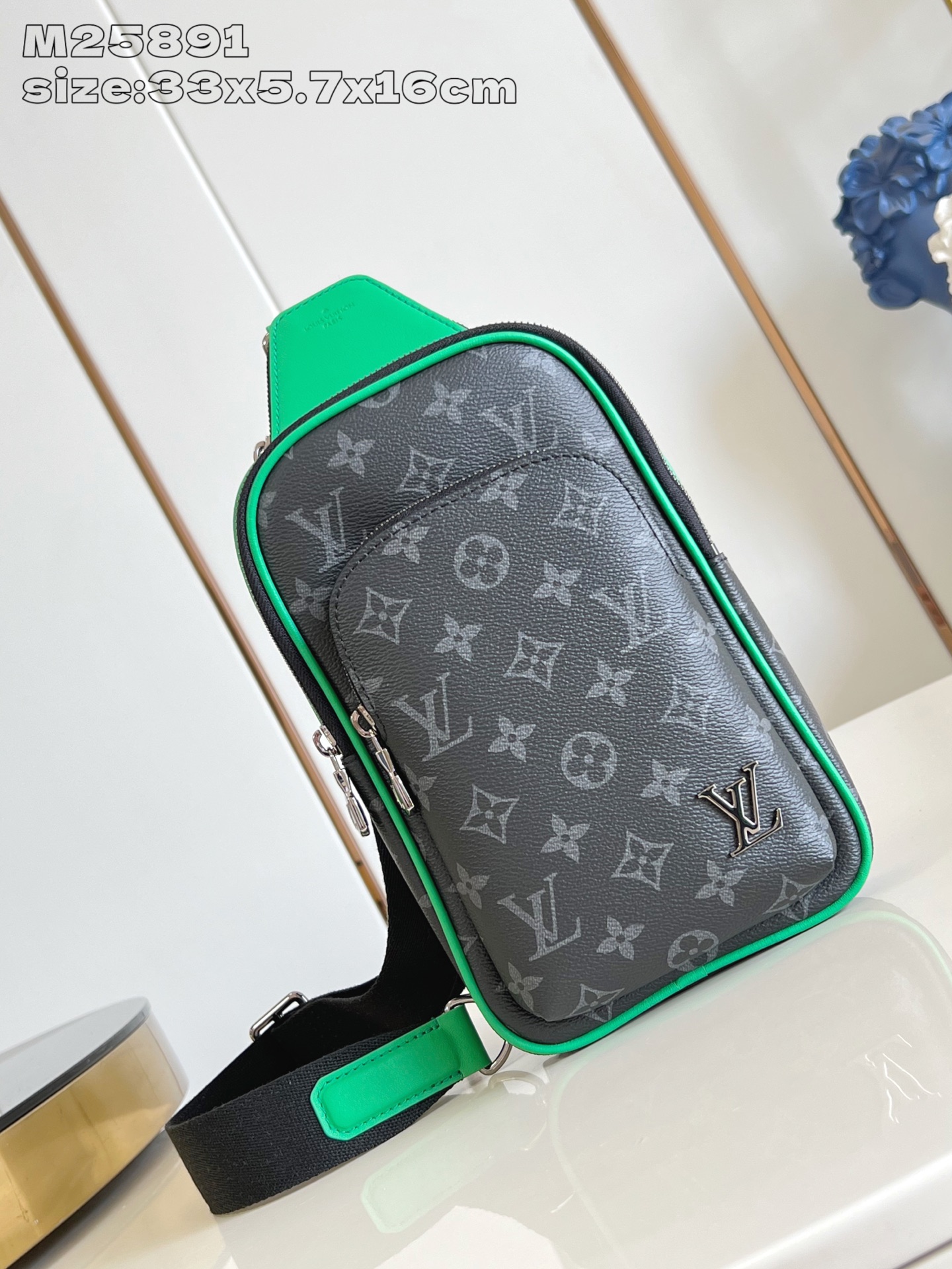 Bagsaaa LV M25891 Avenue Slingbag PM Bamboo Green - 33cm