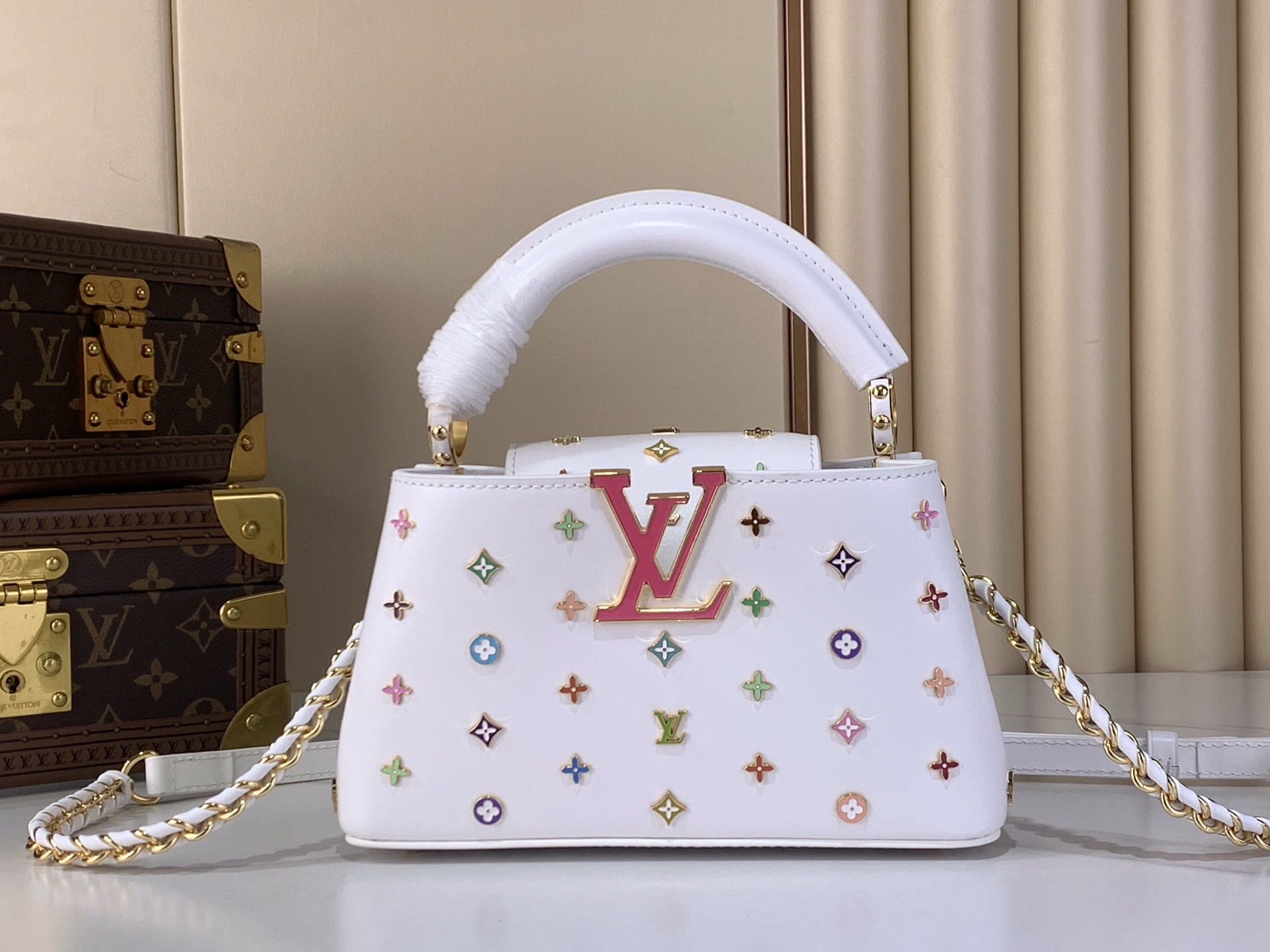 Bagsaaa 2026 Collection M27636 LV x TM Capucines East-West Mini - 22 x 12 x 8 cm