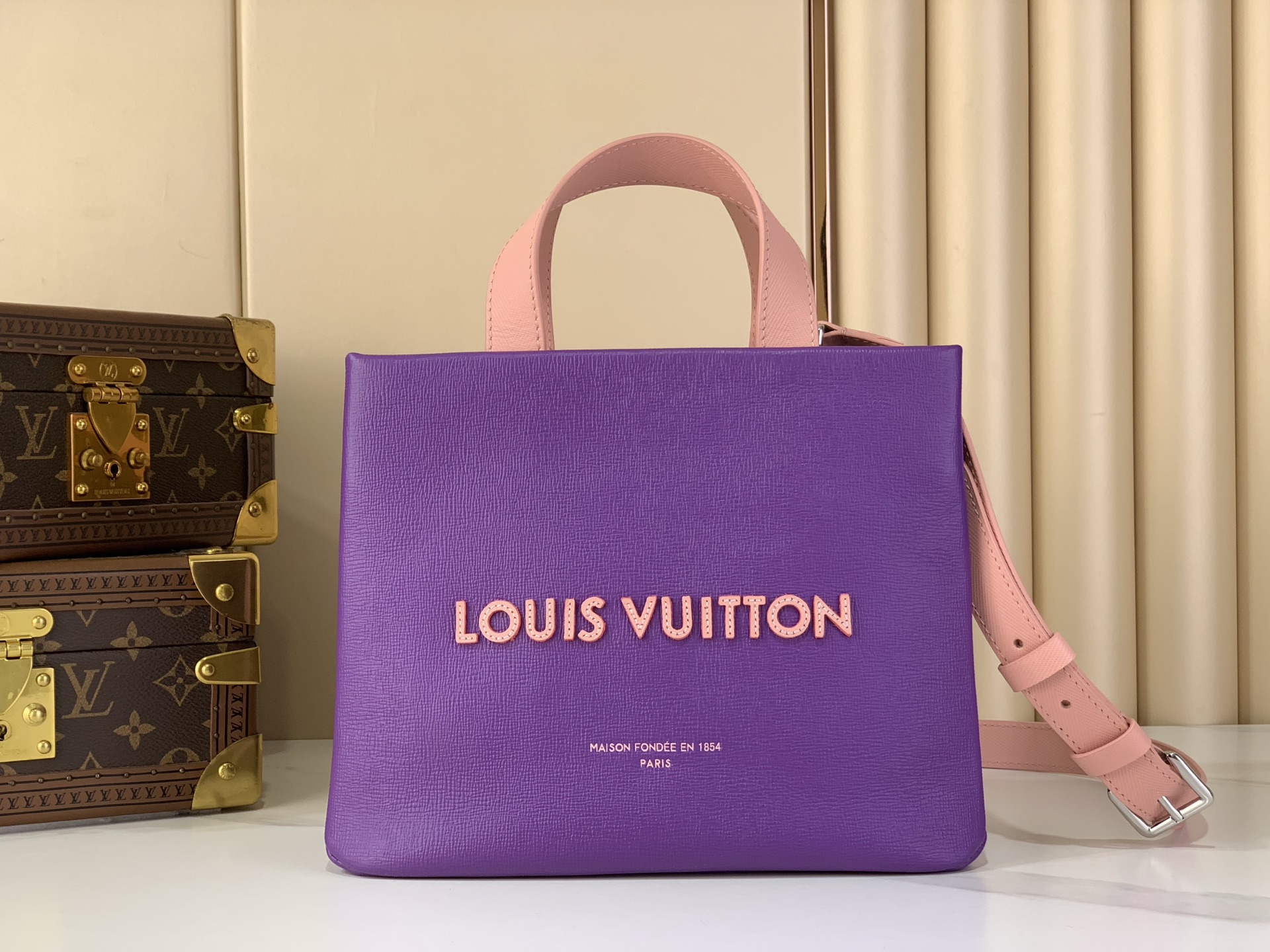 Bagsaaa 2026 Collection M27969 Mini Shopper Tote Bag Purple - 26cm